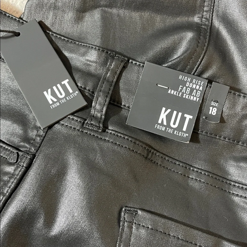 🆕NWT KUT from the Kloth “Donna Fab Ab Skinny Ankle” Jeans – US 18 – Black - Picture 8 of 8